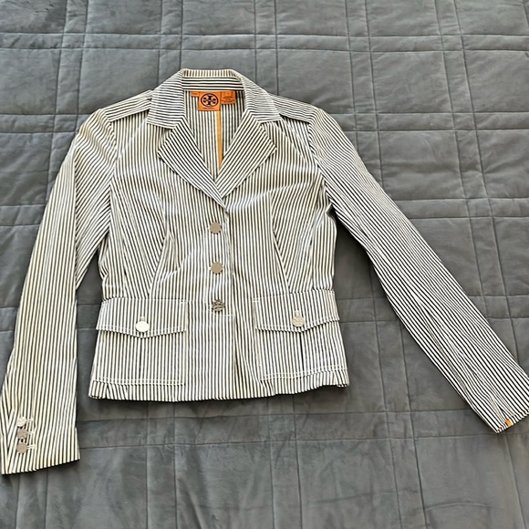 Tory Burch striped blazer jacket size 2 - Picture 1 of 8